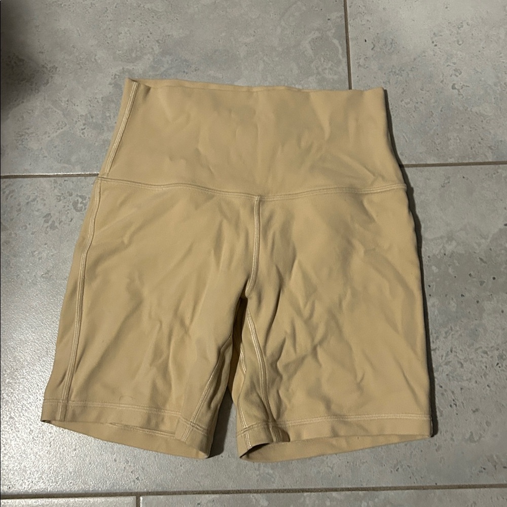Lululemon Athletica Beige Biker Shorts